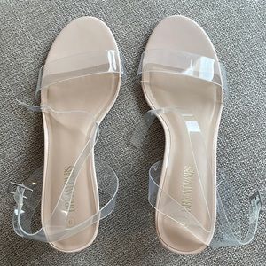 Clear strap block heels, never worn before!